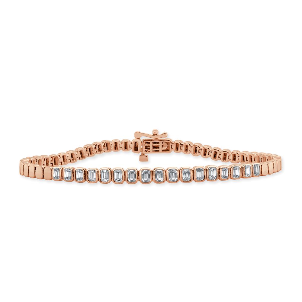 14K Gold & Emerald-Cut Diamond Bracelet - 1.64ct