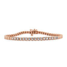 Load image into Gallery viewer, 14K Gold &amp; Emerald-Cut Diamond Bracelet