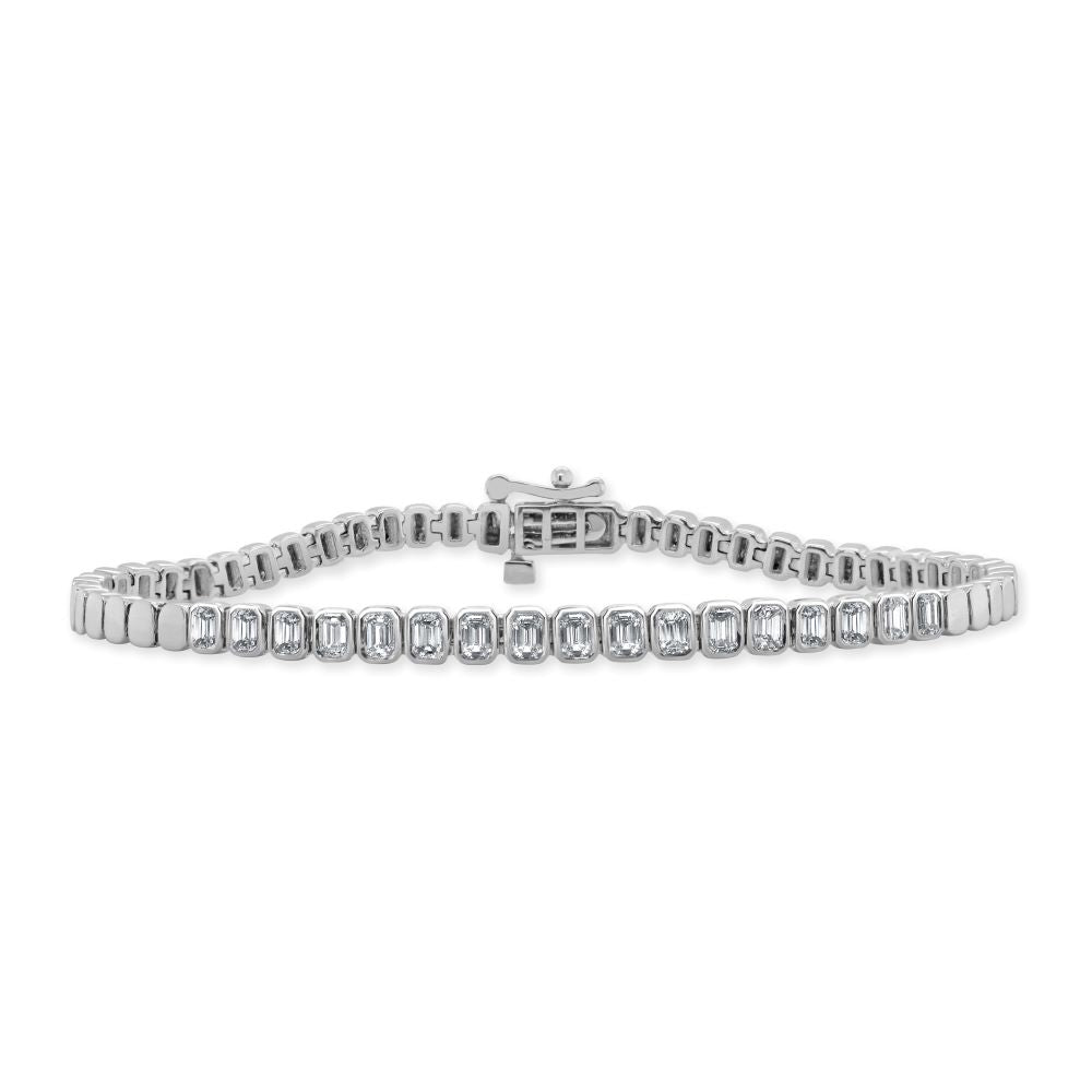 14K Gold & Emerald-Cut Diamond Bracelet