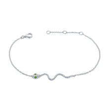 Load image into Gallery viewer, 14k Gold &amp; Diamond Snake Bracelet