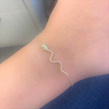 Load image into Gallery viewer, 14k Gold &amp; Diamond Snake Bracelet