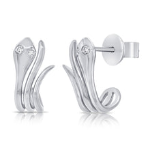 Load image into Gallery viewer, 14k Gold &amp; Diamond Snake Earrings