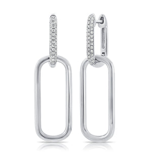 14k Gold & Diamond Link Earrings
