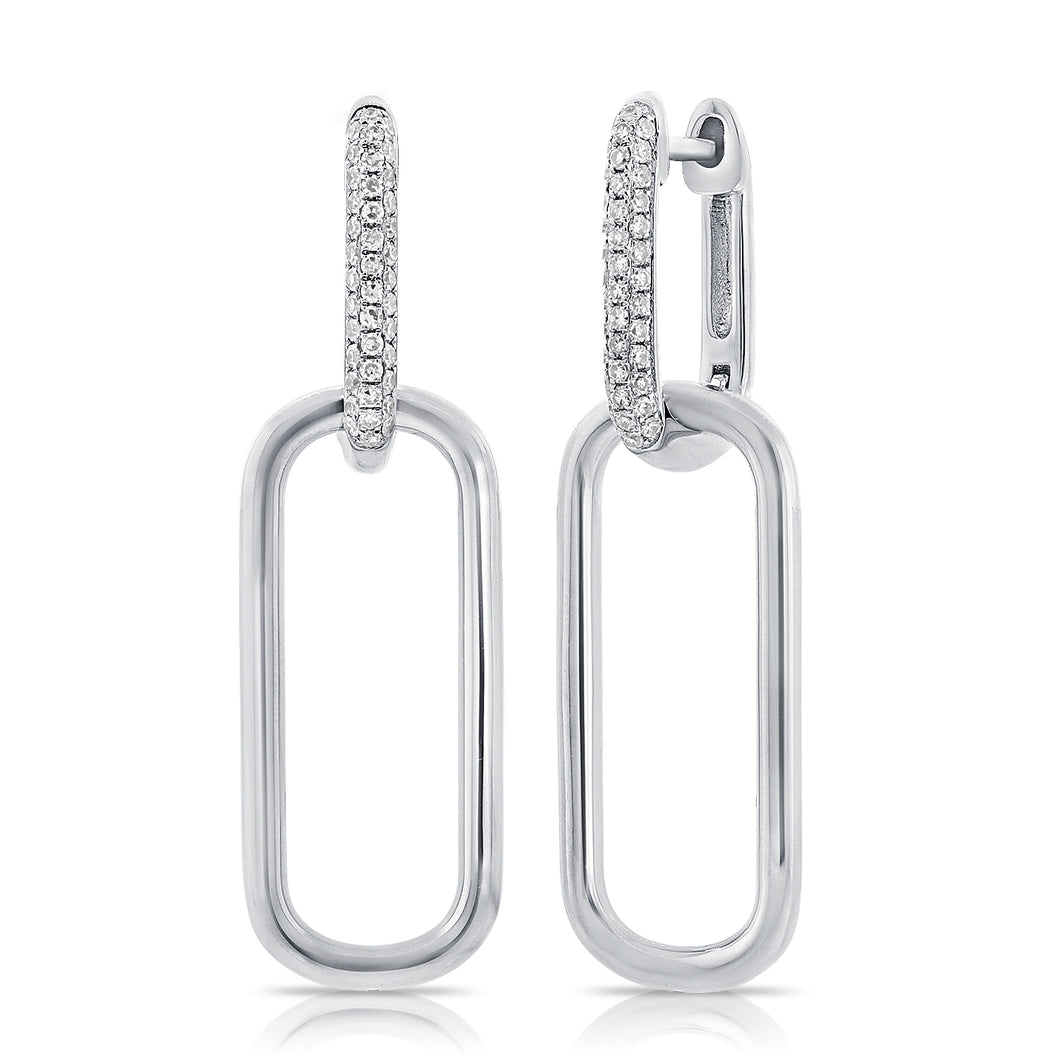 14k Gold & Diamond Link Earrings
