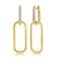 Load image into Gallery viewer, 14k Gold &amp; Diamond Link Earrings