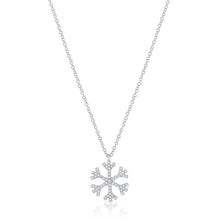 Load image into Gallery viewer, 14K Gold &amp; Diamond Snowflake Necklace