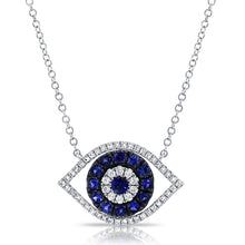 Load image into Gallery viewer, 14k Gold &amp; Diamond Evil Eye Necklace