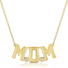 Load image into Gallery viewer, 14k Gold &amp; Diamond Mom Necklace