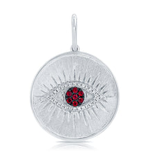 Load image into Gallery viewer, 14k Gold &amp; Ruby Evil Eye Charm