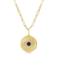 Load image into Gallery viewer, 14k Gold &amp; Diamond Evil Eye Charm