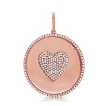 Load image into Gallery viewer, 14k Gold &amp; Diamond Heart Charm