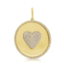 Load image into Gallery viewer, 14k Gold &amp; Diamond Heart Charm