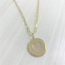 Load image into Gallery viewer, 14k Gold &amp; Diamond Heart Charm