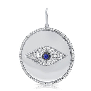 14k Gold & Diamond Evil Eye Charm