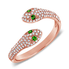 Load image into Gallery viewer, 14k Gold &amp; Diamond Snake Ring