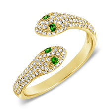 Load image into Gallery viewer, 14k Gold &amp; Diamond Snake Ring