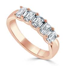 Load image into Gallery viewer, 14k Gold &amp; Emerald-Cut Diamond Ring