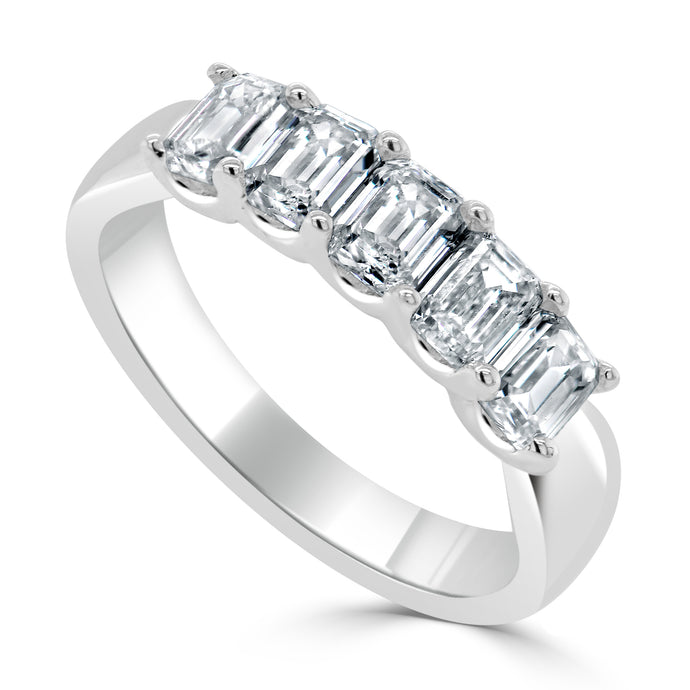 14k Gold & Emerald-Cut Diamond Ring