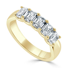 Load image into Gallery viewer, 14k Gold &amp; Emerald-Cut Diamond Ring