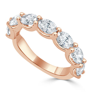 14k Gold & Oval Diamond Band