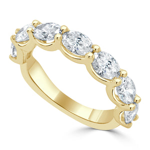 14k Gold & Oval Diamond Band