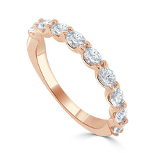 Load image into Gallery viewer, 14K Gold &amp; Oval Diamond Stackable Band