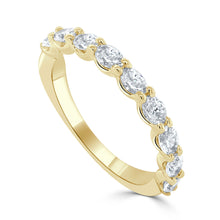 Load image into Gallery viewer, 14K Gold &amp; Oval Diamond Stackable Band