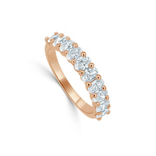 Load image into Gallery viewer, 14k Gold &amp; Diamond Oval-Stone Ring