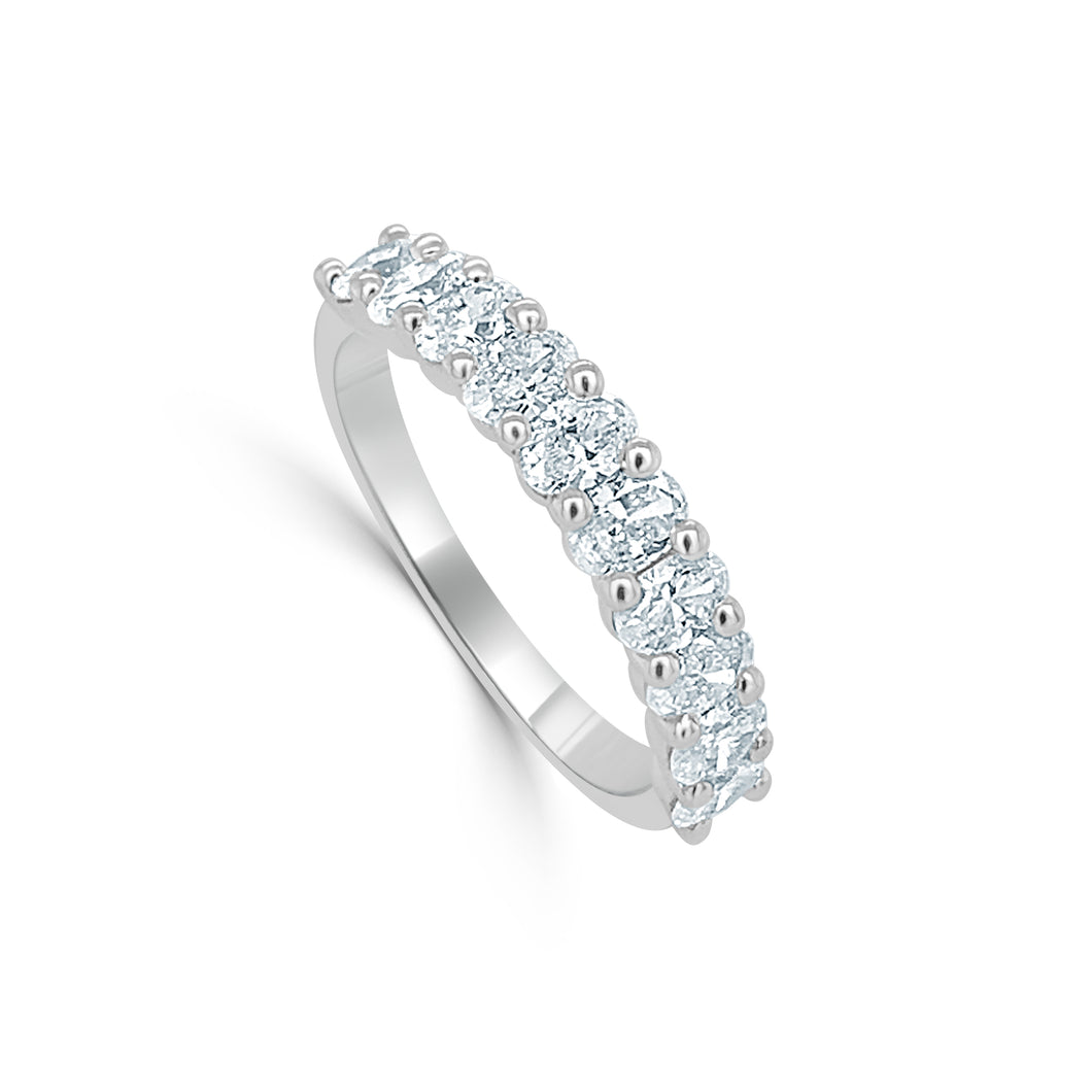 14k Gold & Diamond Oval-Stone Ring
