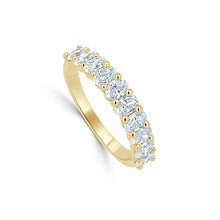 Load image into Gallery viewer, 14k Gold &amp; Diamond Oval-Stone Ring