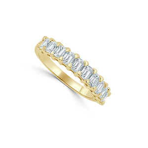 14k Gold & Diamond Emerald-Cut Ring