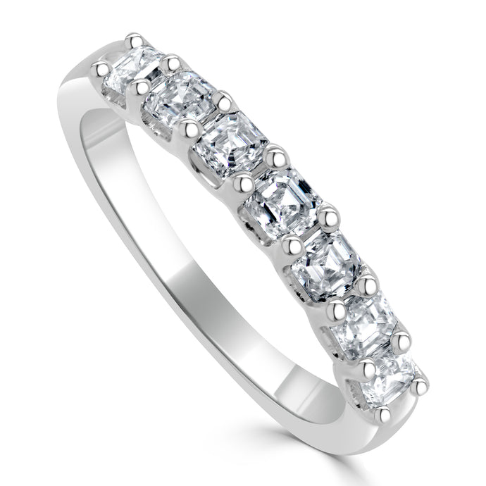 14K Gold & Ascher-Cut Diamond Band