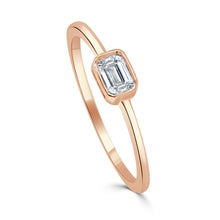 Load image into Gallery viewer, 14K Gold &amp; Emerald-Cut Diamond Ring