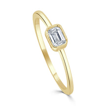 Load image into Gallery viewer, 14K Gold &amp; Emerald-Cut Diamond Ring