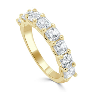 14K Gold & Ascher-Cut Diamond Band