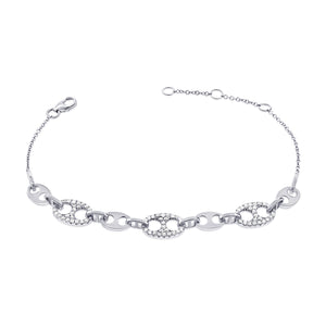 14k Gold & Diamond Link Bracelet