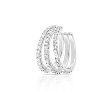 Load image into Gallery viewer, 14k Gold &amp; Diamond Triple Row Single Earring Cuff