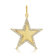 Load image into Gallery viewer, 14k Gold &amp; Diamond Star Charm