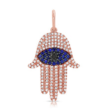 Load image into Gallery viewer, 14k Gold &amp; Diamond Evil Eye Charm