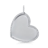 14k Gold & Diamond Heart Charm-0.49ct.