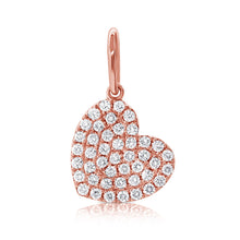 Load image into Gallery viewer, 14k Gold &amp; Diamond Heart Charm