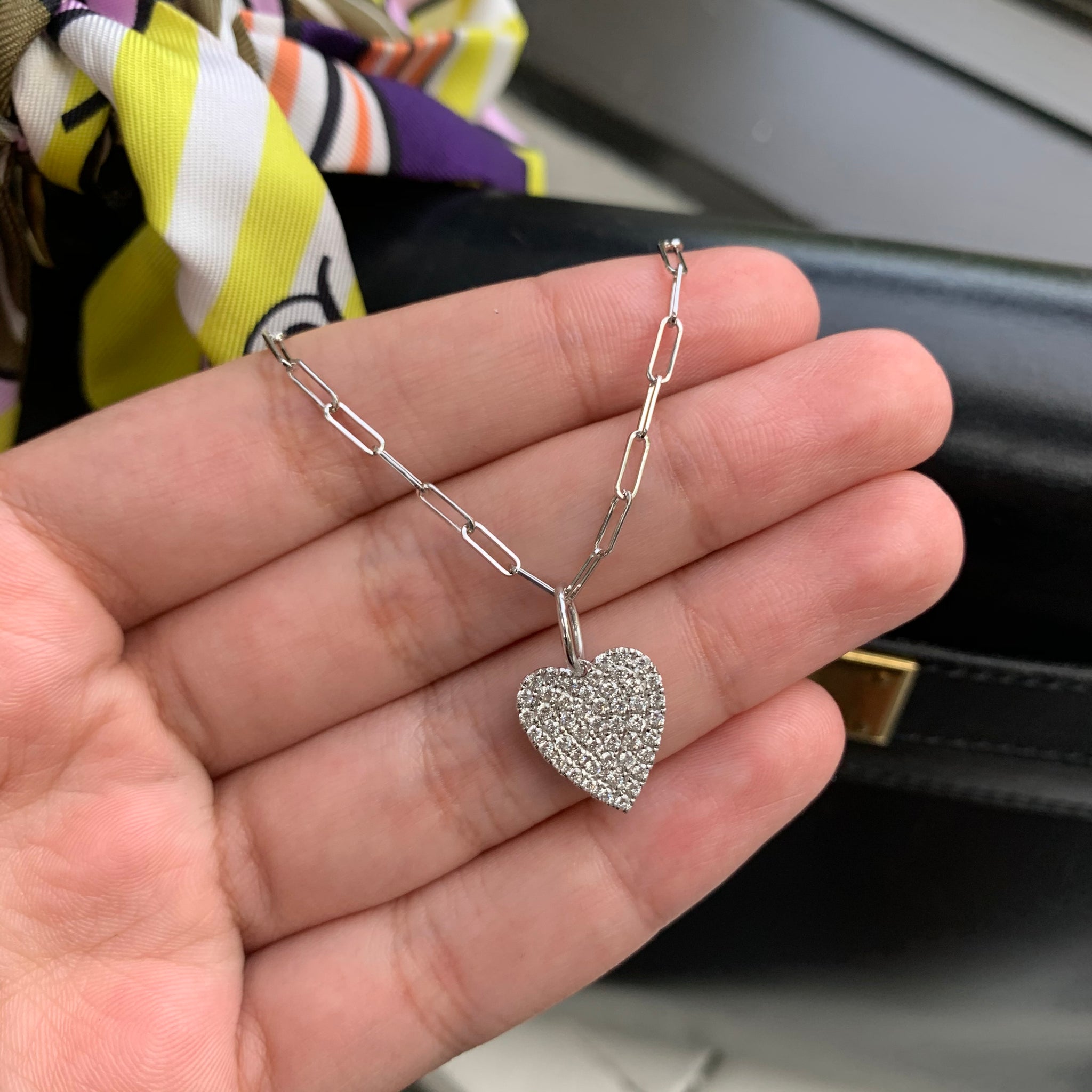 Diamond shop heart charm