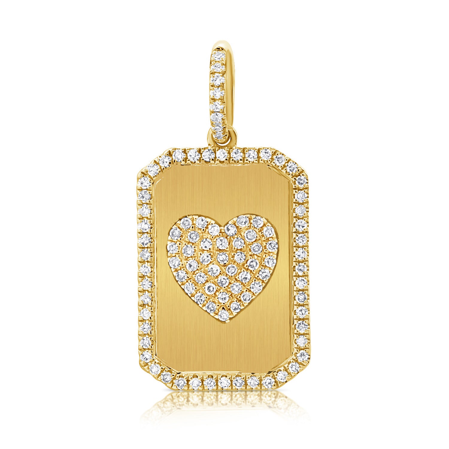 14k Gold & Diamond Heart Charm Connector – Sabrina Design
