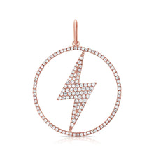 Load image into Gallery viewer, 14k Gold &amp; Diamond Lightning Bolt Charm