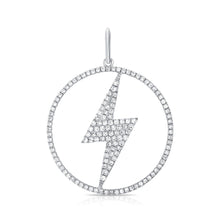 Load image into Gallery viewer, 14k Gold &amp; Diamond Lightning Bolt Charm