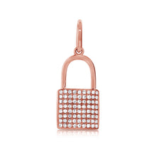 Load image into Gallery viewer, 14k Gold &amp; Diamond Lock Charm