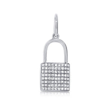 Load image into Gallery viewer, 14k Gold &amp; Diamond Lock Charm