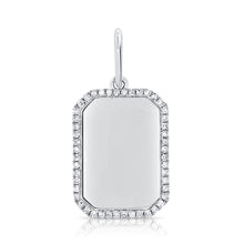 Load image into Gallery viewer, 14k Gold &amp; Diamond Dog Tag Charm