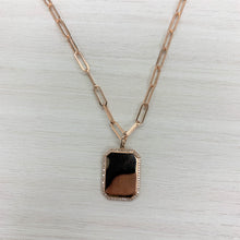 Load image into Gallery viewer, 14k Gold &amp; Diamond Dog Tag Charm