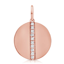 Load image into Gallery viewer, 14k Gold &amp; Diamond Circle Charm